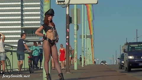 Blonde girl's ass and ready pretzel