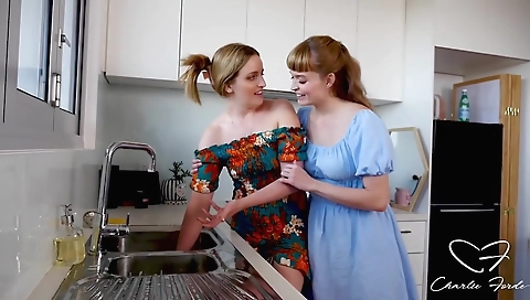 Mila and a lactating miranda workout with her step son's best friend