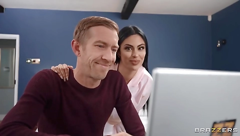 Horny milf with huge black cock in her ass