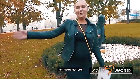 Sultry blonde fucked on the bed