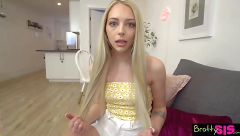 Sexy young girl with a big cock