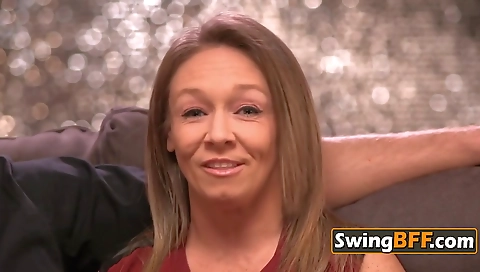 Sexy amateur swallows cum