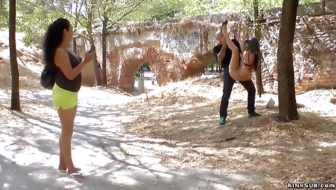 Sexy blonde fucked and swallows cum